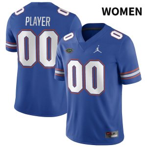 Women's Florida Gators #00 Custom NCAA Jordan Brand Royal NIL 2022 Authentic Stitched College Football Jersey EWY7062QR